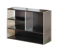 Freestanding Desktop Bookshelf - Multi-Compartment with Plastic Baffles, Density Board Storage Shelf for Home & Office - Stylish Bookcase for Efficient Space Management
