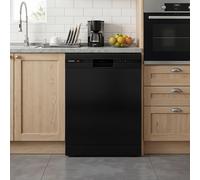Freestanding Dishwasher with 12 Place Settings & 6 Washing Programs, Black