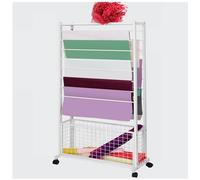 Freestanding Display Organizer for Retail Stores - Holder for Wrapping Paper, Ribbon Rolls, and Scarves - Versatile Metal Shelving for Craft Rooms and Shops