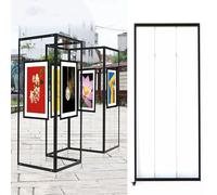 Freestanding Display Rack For Painting Exhibition, Picture Stand For Art Signs, Movable Folding Poster Stand, Aluminum Billboard, For Art Gallery, Craft Fair, Booth(5pcs,120x250cm/47.2x98.4in)