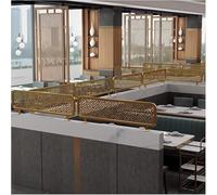 Freestanding Dividers For Dining Areas Hollow Out Restaurant Decorative Partitions Office Desk Divider 30cm Low Fence Privacy(Gold-b,90cm)