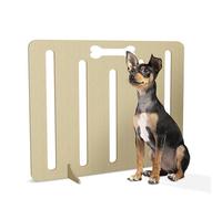 Freestanding Dog Stopper - Wooden Pet Barrier for Home, Stairs, and Doorways - Indoor Pet Stopper with Drill (Bone, 51 x 75 cm, Small Dogs)