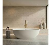 Freestanding Double Ended Stone Resin Solid Surface Bath 1700 x 750mm - Opal
