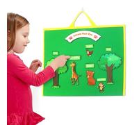 Freestanding Double Sided Felt Board - Interactive Display Panel 42 x 32 cm - Educational Support for Stories and Nursery Rhymes - Ideal for Kindergarten, SVT and Home Classroom - Green/Blue