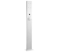 Freestanding Electric Car Charger Pedestal - Durable Cold Rolled Steel EV Charging Station Stand, Outdoor Accessory Compatible with Most EV Chargers (White, Compact Design)