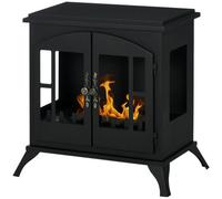 Freestanding Ethanol Fireplace Bioethanol Fire W/ 0.9L Tank 3 Hours Burning Time