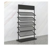 Freestanding Floor Tile Display Rack, Heavy Duty Metal Sample Display Stand For Ceramic Tiles, Stone Slabs, Wood Panels And Showroom Displays Black-a 87X35X150CM