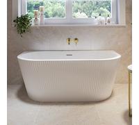 Freestanding Fluted Double Ended Back To Wall Bath 1500 x 745mm - Gable