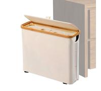 Freestanding Foldable Toilet Paper Holder Basket with Lid and Handle, Toilet Paper Storage Basket for up to 12 Rolls, Bathroom, Living Room, Laundry Room