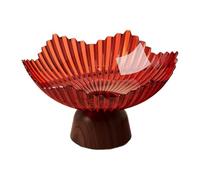 ＡＷＨＡＯ Freestanding Fruit Storage Tray, Trendy Decoration, Ideal for The Office Or Dining Room, Clear Red