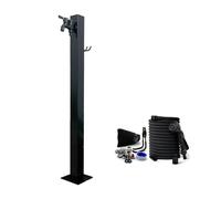Freestanding Garden Hose Stand With Faucet - Stainless Steel Outdoor Garden Water Column - Floor Mounted Tap - Frost Free Outdoor Faucet - Hose Bib Extender