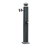 Freestanding Garden Water Column, Black Garden Vertical Water Column, Outdoor Aluminum Waters Dispenser Hydrant, Floor Mounted Faucet, for Patio, Garden, Farm