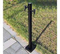 Freestanding Garden Water Column Outdoor Water Column,Stainless Steel Freestanding Hose Stand with Vertical Garden Water Column Spray Gun Faucet and Hose Bib for Outdoor