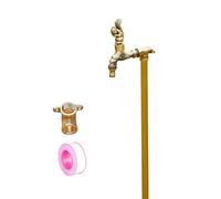 Freestanding Garden Water Column - Retro Outdoor Post Faucet, 39in Antifreeze Yard Hydrant, Cylindrical Vertical Design for Easy Access and Stylish Landscaping