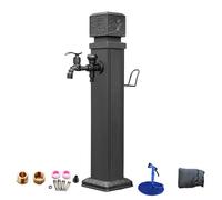 Freestanding Garden Water Column with Dual Faucets, Antifreeze Design, 29in Tall, Durable Outdoor Watering Solution for Gardens and Patios