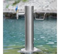 Freestanding Garden Water Column with Faucet, 304 Stainless Steel Anti-Freezing Vertical Yard Water Column,Landscape Decor Yard Hydrant Water Feature Fountain,for Car was,50cm Kit B