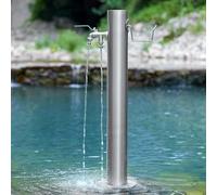 Freestanding Garden Water Column with Faucet, 304 Stainless Steel Anti-Freezing Vertical Yard Water Column,Landscape Decor Yard Hydrant Water Feature Fountain,for Car was,86cm Kit D