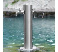 Freestanding Garden Water Column with Faucet, 304 Stainless Steel Anti-Freezing Vertical Yard Water Column,Landscape Decor Yard Hydrant Water Feature Fountain,for Car was,50cm Kit C