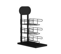 Freestanding Hat Display Rack Metal Wig Stand for Home & Retail Black Hat 32x37x58cm Stylish Storage Solution for Hats & Wigs