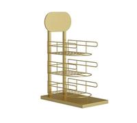 Freestanding Hat Display Rack Metal Wig Stand for Home & Retail Stylish Hat Storage Solution (32x37x58cm) - Perfect for Stores & Personal Use