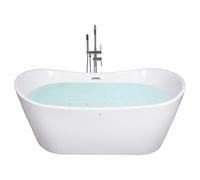 Freestanding Hot Tub with LED ANTIGUA 1680 x 800 mm White