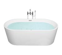 Freestanding Hot Tub with LED HAVANA 1700 x 800 mm White