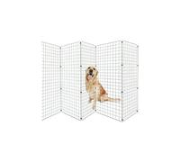 Freestanding Indoor Dog Barrier/Fence - Room/Hallway Divider, Folding Puppy Gate, Folding Portable Fence for Indoors, Puppy Gate, Adjustable Secure Fence (9 Panels, 120cm High)