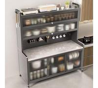 Freestanding Kitchen Cabinets with Worktops & Vanities 60x42x172cm Versatile Kitchen Pantry & Coffee Bar Storage Solutions for Modern Spaces