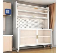 Freestanding Kitchen Pantry Storage Cabinet with Adjustable Shelves White Cupboard for Kitchen & Dining Room 188x100cm / 74x39.4in nize Your Space