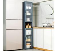 Freestanding Kitchen Storage Cabinet - Space-Saving Pantry with Doors Sideboard Shelf Rack for Kitchen Living Room & Dining Room - 30x30x175cm