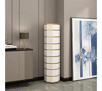 Freestanding Large-Capacity Dustproof Shoe Storage Cabinet - Multi-Layer 360° Rotating Round Octagon Shoe Rack Tower - Space-Saving for Home, Entryway, and Closet