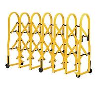 Freestanding Maintenance Safety Barrier Aluminium, Steel 210 x 60 x 180 cm Yellow, Black