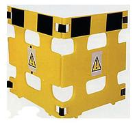 Freestanding Maintenance Safety Barrier Caution PE (Polyethylene) 100 x 3 x 80 cm Yellow, Black Pack of 2