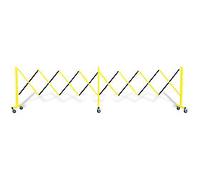 Freestanding Maintenance Safety Barrier Steel 94 cm Yellow, Black