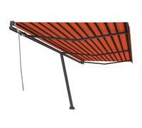 Freestanding Manual Retractable Awning Outdoor Sunshade Garden Canopy vidaXL
