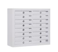 Freestanding Metal Cell Phone Locker with Door Locks & Keys - Secure Storage Cabinet for Schools & Factories, Ideal for Students & Employees (43x15.5x39.3cm)