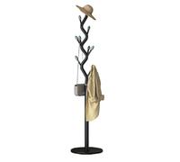 Freestanding Metal Coat Rack Creative Tree Branch Design with 8 Hoo Sturdy Base for Entryway Hallway BedroomEasy Assembly SpaceSaving Solut