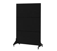 Freestanding Metal Pegboard Display Stand, Movable Organizer Rack with 20 Hooks for Retail Craft Shows & Fairs, Versatile Storage System (Black, 23.6"x15.7"x59")