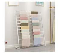 Freestanding Metal Ribbon Storage Rack 10Tier Scarf & Trousers Display Holder with AntiSlip Feet Pads Stylish Entryway Organizer 60cm/23.6in White
