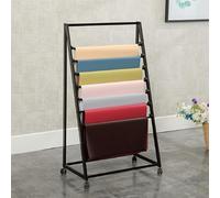 Freestanding Metal Scarf Display Rack, Commercial Scarves Display for Ribbon Flower Wrapping Paper Hijab Silk Shawl Pant Tie Belt Towel for Retail Boutiques(Black Single Row,80 * 40 * 120cm)