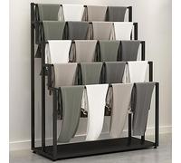 Freestanding Metal Scarf Holder Retail Display Stand, Clothing Store Belt Shawl Hanger Hijab Organizer, Commercial Accessory Storage Shelf, Home Closet Storage Towel Rack Suit Pants Hanger