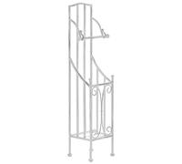Freestanding Metal Toilet Paper Holder White BRISA