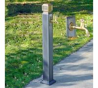 Freestanding Outdoor Garden Water Column, Aluminum Hose Stand with Frost-Free Faucet, Vertical Water Post for Easy Access - Ideal for Gardens & Patios (Gray C)