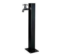 Freestanding Outdoor Garden Water Column Tap | Black Stainless Steel Yard Hydrant Spigot | Floor Mount Water Faucet for Patio, Car Wash, Lawn Irrigation(B,Height: 95cm/37.4in)