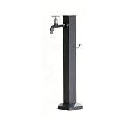 Freestanding Outdoor Garden Water Column Tap with Hose Hook, Stainless Steel Vertical Water Pillar for Lawn Yard Patio Watering