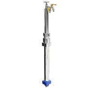 Freestanding Outdoor Stainless Steel Water Column, 47" Antifreeze Garden Faucet with Dual Outlets & Cross Handle, Ideal for Patios and Gardens