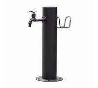 Freestanding Outdoor Vertical Garden Water Column, Garden Hose Stand with Full Copper Faucet, Decorative Yard Hydrant Floor Mounted Water Feature Fountain for Patio/Backyard(Single outlet faucet, 8x19