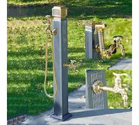 Freestanding Outdoor Water Column Faucet - Frost-Free Floor Mount Hose Stand & Spigot for Efficient Watering & Easy Access - Ideal for Garden, Patio, Lawn Use