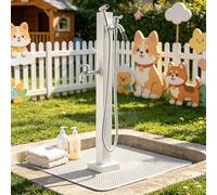 Freestanding Outdoor Water Column Faucet, Vertical Garden Spigot Hydrant for Backyard Washing, Durable Iron Construction, Ideal for Garden and Farm Use