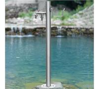 Freestanding Outdoor Water Column with Hose Hanger, Frost-Proof Design for Garden and Yard Use